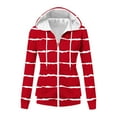 thumbnail image 4 of Womens Zip Up Sweatshirts, Women's Lightweight Zip Up Hoodie – Long Sleeve Thin Casual Striped Printed Hooded Jacket with Pockets S-3XL, 4 of 8