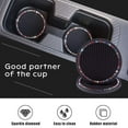 thumbnail image 5 of eing Car Coasters PVC Travel Bling Auto Cup Holder Insert Coaster Anti Slip 2pcs Crystal Vehicle Interior Accessories Cup Mats (2.75" Diameter) + 2Pcs Auto Start Decor,Black+Multicolor Diamonds, 5 of 7