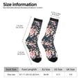 thumbnail image 2 of Vsdgher Vintage Floral Crew Socks for Men & Women, Breathable Casual Athletic Ankle Socks, 2 of 6