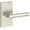 Satin Nickel, variant on Baldwin Reserve Tube Lever - 5" Rose, Privacy, Satin Brass (Lifetime)