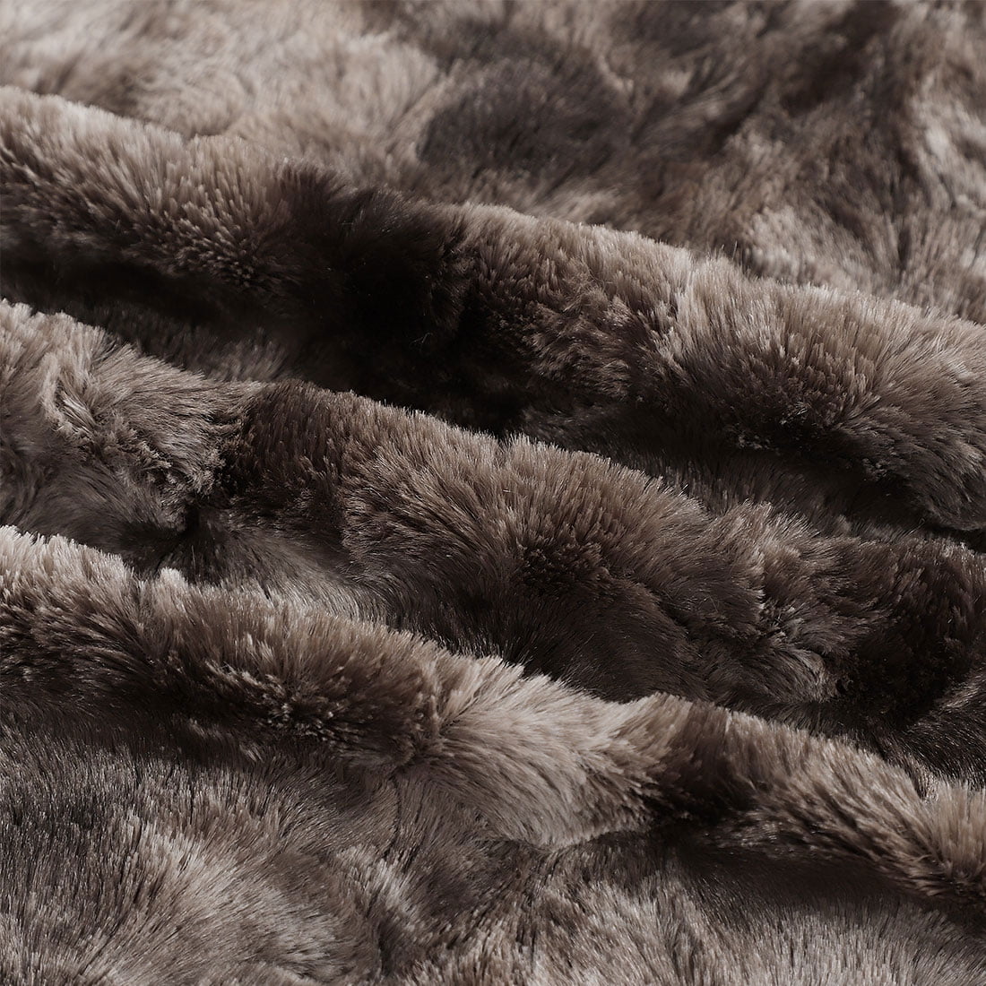 Unique Bargains Soft Fluffy Shaggy Faux Fur Blanket, Twin, Brown