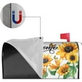thumbnail image 5 of Sunflowers Welcome Mailbox Cover Standard Size 18x21 Inch Vintage Flowers Mailbox Cover White Wood Magnetic Mailbox Covers Post Wraps Letter Box Cover for Home Garden Yard Decor, 5 of 6