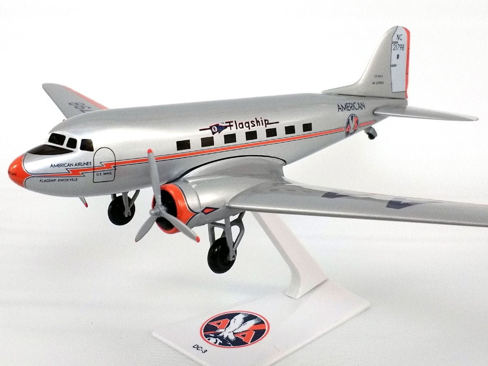 Flight Miniatures American Airlines Flagship Knoxville DC-3 1/100 Scale Model wi 