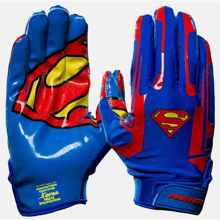 Image of Superman Football Gloves - VPS1 by Phenom Elite