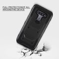 thumbnail image 5 of GoldCherry for LG K51 Case,LG Q51 Case, Heavy Duty Shock-Absorption/High Impact Resistant Armor Holster Defender Case with Kickstand Swivel Belt Clip Holster for LG K51/LG Q51 (Black), 5 of 6