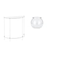 thumbnail image 1 of Mesita de noche de acrílico,Mesa auxiliar de acrílico transparente Mesa auxiliar transparente en capas,Mesa pequeña de acrílico,mesita de noche pequeña,compacta,Acuario de, 1 of 8