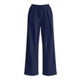 thumbnail image 4 of Ixbnca Womens Sweat Pants Comfortable Pleated Drawstring Sports Pants with Pockets Loose Elastic Waist Workout Pants, 4 of 7