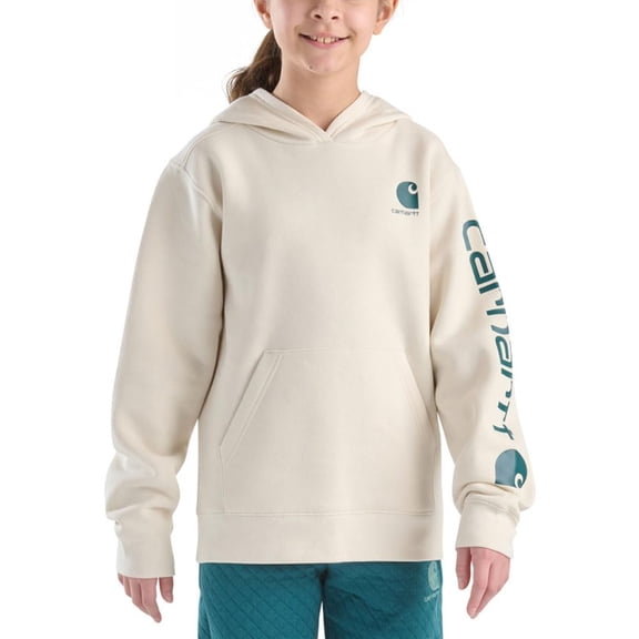 Carhartt Kid's CA7131 Long-Sleeve Graphic Sweatshirt - Girls Medium (10) Turtledove