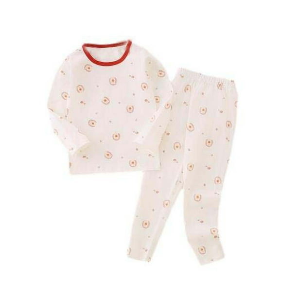 Odeerbi 1-14 Años Niños Niñas Pijamas Algodón Manga Larga Tops Pantalones Conjunto Suave Impreso Ropa de Dormir Primavera Invierno Dos Piezas Juegos de Pijamas