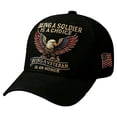 thumbnail image 2 of WKSCLPAI Veteran Tribute Hat, Bald Eagle Pattern Baseball Cap, "Being A Soldier Is A Choice" Patriotic Adjustable Hat for Veterans Day, Commemorative Significance Gift for Veterans, 2 of 6