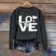 thumbnail image 5 of Ounisa Womens Valentines Sweatshirt Love Heart Graphic Print Pullover Casual Long Sleeve Valentine's Blouse Top, 5 of 5