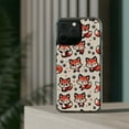 thumbnail image 3 of DistinctInk Clear Hybrid Case for Apple iPhone 12 Pro Max (6.7" Screen) - Playful Paw Prints: Stylized Red Foxes - Lightweight Grip, 3 of 8