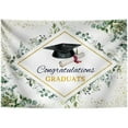 thumbnail image 2 of 1pc 2025 Graduation Season Photography Backdrop, White Plant Pattern High-Density Opaque Fabric Studio Event Portrait Photo Background, 2 of 3
