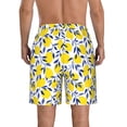 thumbnail image 3 of Naloa Tropical Lemon Men's Beach Shorts, Surfing shorts, Swim trunks, Quick Dry Swim Trunks for Surfing Beach Fun - Small, 3 of 9