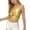 Gold, variant on Girls Shiny Metallic Tank Tops Summer Sleeveless Ruffle Trim Crop Top Vest Belly Dance Sparkly Stage Y2k Outfits( Gold, 9-10 Years )