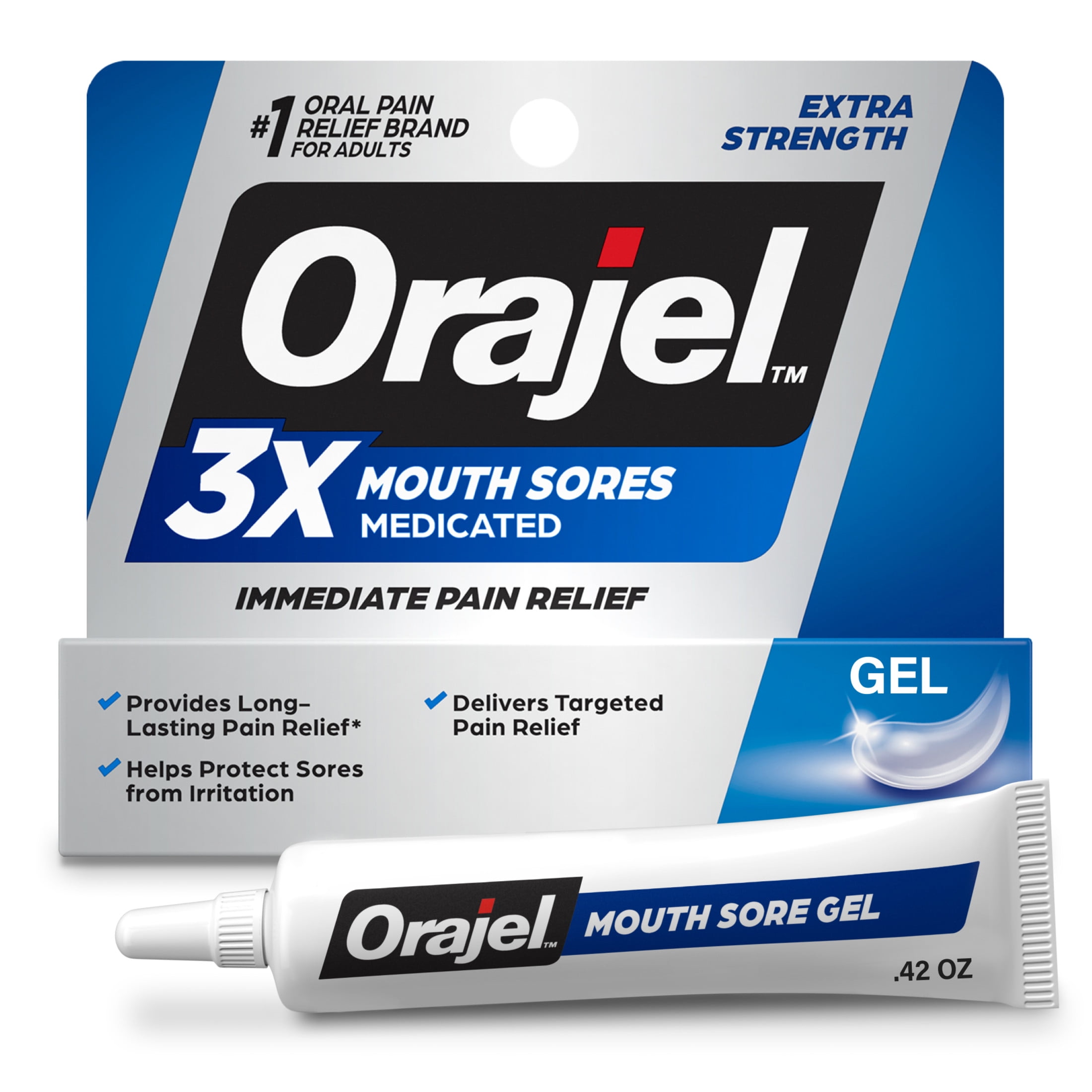 Orajel Mouth Sore Pain Relief Gel, Toothache and Canker Sore