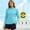 Style2-Light Blue sun protection clothing women, variant on Maqroz Womens UPF 50 Sun Protection Hoodie Shirt with Thumb Holes Long Sleeve Workout Fishing Hiking Hooded Uv Protection Shirts Lightweight Quick Dry Tops Outdoor Army Green S