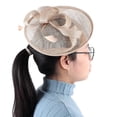 thumbnail image 1 of Gorro de fiesta de té, elegante sombrero de boda nupcial, gorro de iglesia, sombrero de novia de boda, respuesta rápida Jadeshay A, 1 of 8