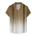 thumbnail image 1 of BOBOGOJP Chemise Hawaïenne pour Hommes Manches Courtes Coupe Régulière Popeline Extensible, Kaki TG, 1 of 5
