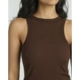 thumbnail image 3 of Real Essentials 3 Pack: Women's Mini Ribbed Jersey Tank Sleeveless High Neck Dress, 3 of 7