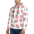 thumbnail image 3 of Naloa Strawberry Men's Casual Hooded Collar Drawstring Hoodies Pullover Sweatshirts Casual Long Sleeve Shirts-3X-Large, 3 of 7