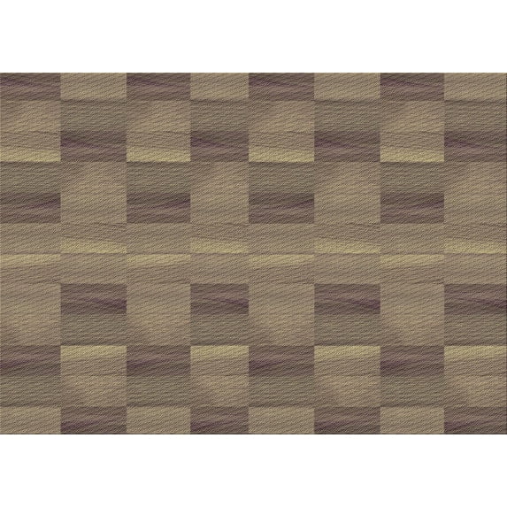 Ahgly Company Indoor Rectangle Patterned Dark Almond Brown Area Rugs, 5' x 8'