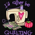 thumbnail image 3 of CafePress - I'd Rather Be Quilting Zip Hoodie (Dark) - Zip Hoodie, Classic Hooded Sweatshirt with Metal Zipper, 3 of 4