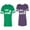 Men Green / Women Purple, variant on The King His Queen Matching Couple Cotton Jerseys (Men Green / Women Black) (Men S / Women S)