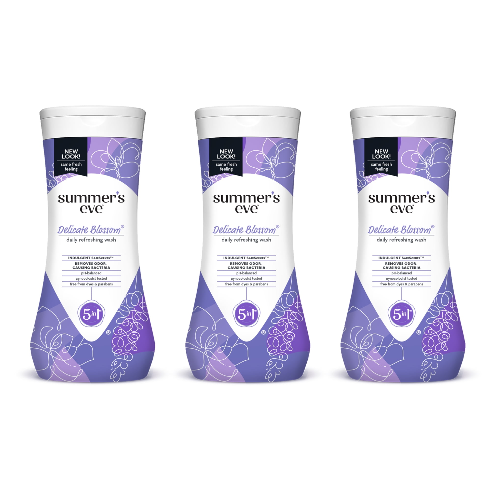 Summer's Eve Cleansing Wash, Delicate Blossom, 15 oz, 3 Pack