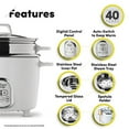 thumbnail image 4 of Aroma Housewares NutriWare 14-Cup (Cooked) Digital Rice Cooker and Food Steamer, White, 4 of 5