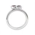 thumbnail image 3 of Amethyst Double Heart Ring 2/5 Carat (ctw) in Sterling Silver, 3 of 4