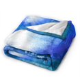 UltraSoft Micro Fleece Blanket,Full Moon Watercolor Landscape Forest