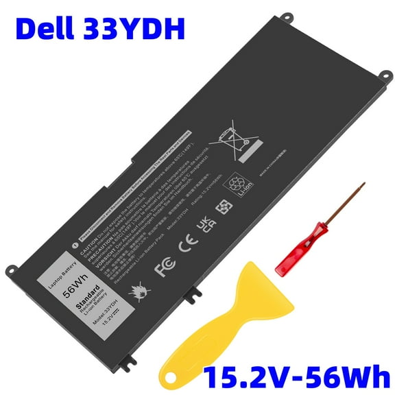 Battery for Dell 33YDH Inspiron 17 7000 7779 13 7353 17 7778 15 7778 15 7577 P30E 7786 7773 3779 G5 / 7588 3579 5587 G7 / G3 Latitude 13 3380 14 3490 - High Performance [15.2V/56Wh]