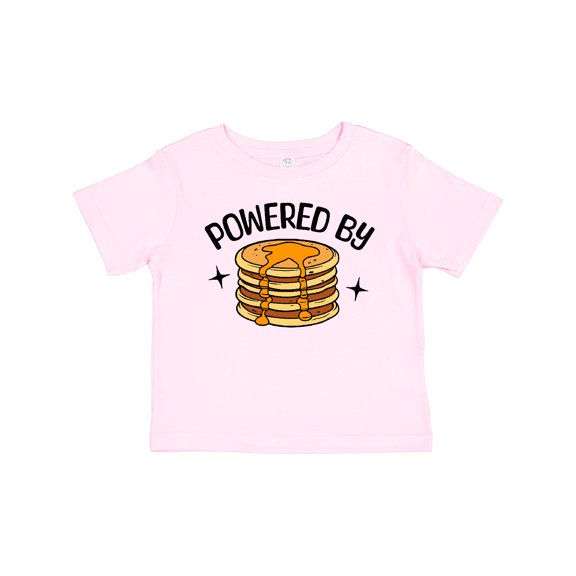 Inktastic Powered by Pancakes Boys or Girls Toddler T-Shirt
