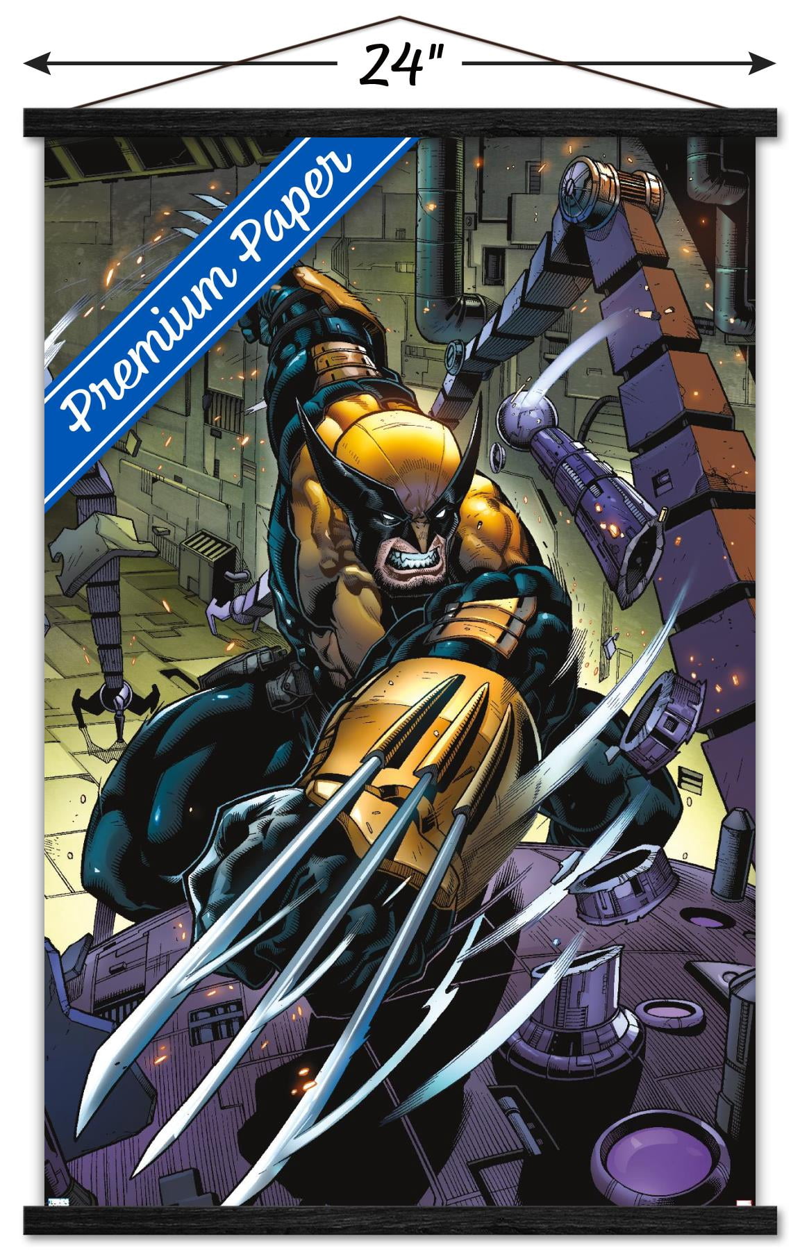 Marvel Comics - Wolverine - Wolverine #1 Wall Poster with Wooden Magnetic Frame, 22.375" x 34"