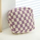 thumbnail image 3 of Bolsa De Almacenamiento Monedero de punto morado de gran capacidad con diseño de cuadros, bolsa de almacenamiento portátil para maquillaje, lápiz labial y artículos esenciales (1 unidad) JASKFLY, 3 of 9