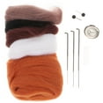 thumbnail image 1 of KAKOWELY 1 juego de broche de fieltro de lana, alfiler de solapa de peluche de animal, materiales de bricolaje para sombreros y bufandas., 1 of 5