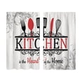 thumbnail image 2 of 2D Printed Kitchen Curtain Short Panel Set Of 2 Washable Polyester Fabric For Window Privacy Light Filtering Bedroom Bathroom Decor, 2 of 6