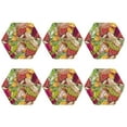 thumbnail image 2 of Bingfone Vintage Bright Mushrooms Leather Drinks Coasters With Set Of 6,Suitable For Home Kitchen,Coffee Cup Coasters Home Gift, 2 of 9