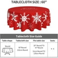 thumbnail image 4 of Christmas Tablecloth Round Cloth Merry Christmas Snowflake Kitchen Dinning Tabletop Decor Cover Washable Polyester for Buffet Table, Parties, Holiday Dinner Party 60 Inch, 4 of 6