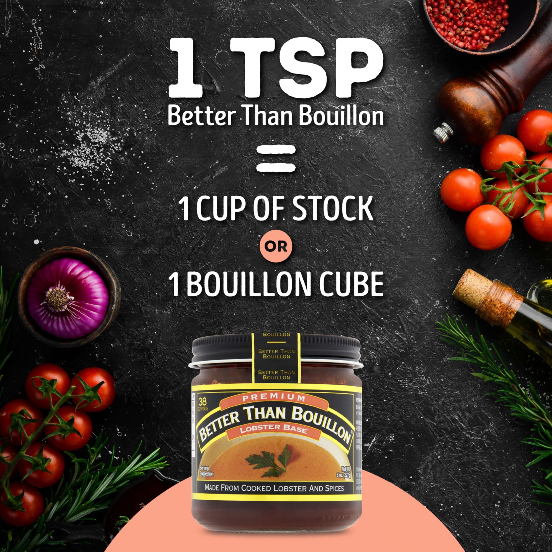Better Than Bouillon Premium Lobster Base, Shelf-Stable, 8 oz Jar