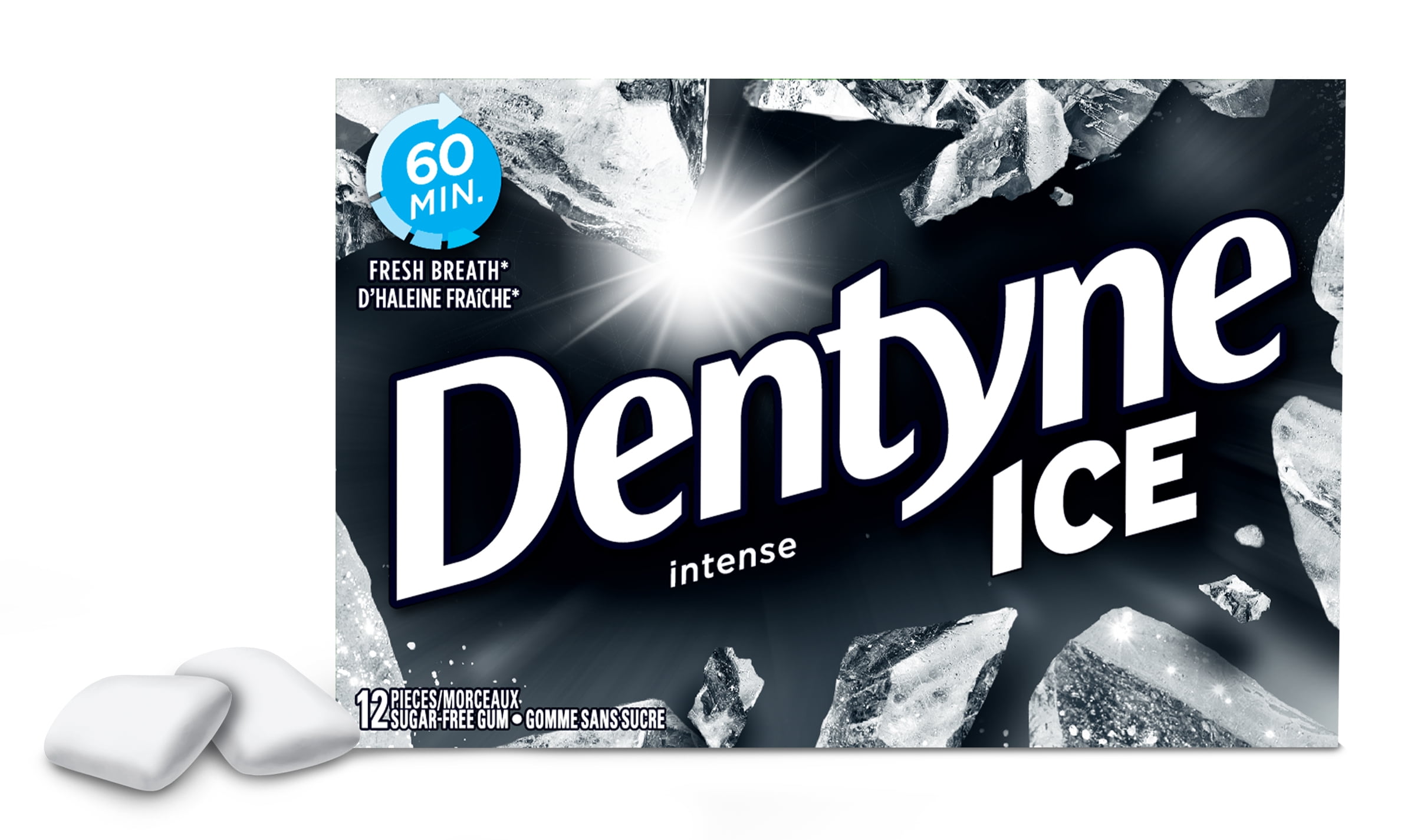Dentyne Ice, Intense Sugarfree Gum - Pack of 4 (48 Pieces), 4 Pack (12 pcs ea), 48ct
