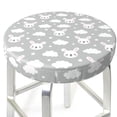 thumbnail image 3 of Lsque Rabbit And Cloud Round Bar chair cushion covers Velvet Fabric Premium Comfort Protects from Scratches and Stains for 14-17 Inch Chair- 12 inch, 3 of 7