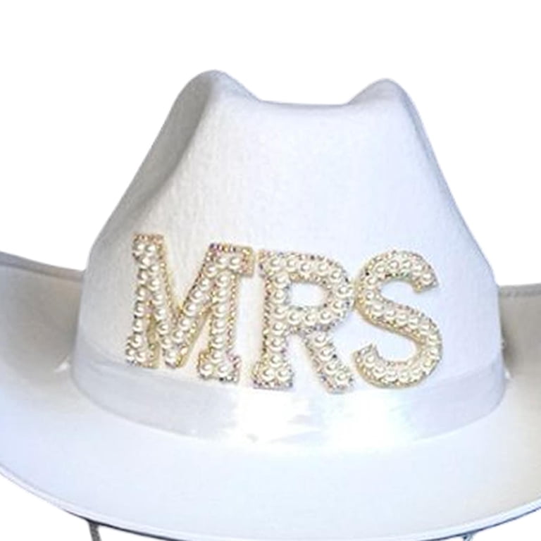 Segolike West Hats, Hats, Pearl Beaded Hat, Wide Brim Cowboy  display picture 3