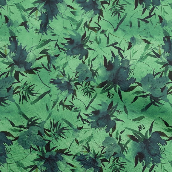 oneOone Viscose Chiffon Green Fabric Abstract Floral Craft Projects Decor Fabric Printed By The Yard 42 Inch Wide-1ra