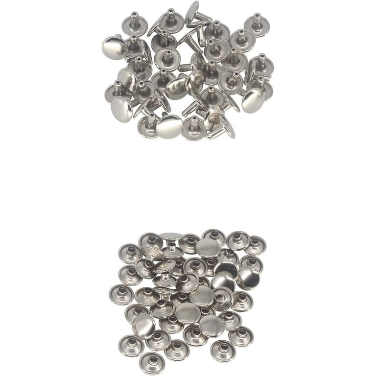 100sets Double Cap Rivets for Leather-crafts 5mm, 6mm, 7mm, 8mm