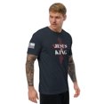 thumbnail image 4 of JESUS IS KING Fitted mens T-shirt (Midnight Navy, XL), 4 of 4