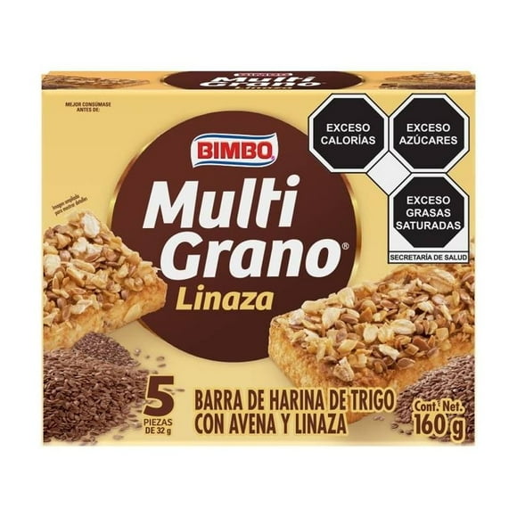 Barras Bimbo multigrano linaza 5 pzas de 32 g c/u