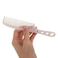thumbnail image 3 of Unique Bargains 1 Pc Long Handle Hair Comb White Acetate Sheet, 3 of 5