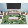 thumbnail image 5 of Kawaii Anime Aesthetic Black Cat Forest Plant Desk Mat, Green Sage XXL Large Extended Mouse Pad Gaming Cute Cats Desk pad, Laptop Keyboard and Mouse Mat for Women Desktop Office Decor 31.5x15.7 in, 5 of 6